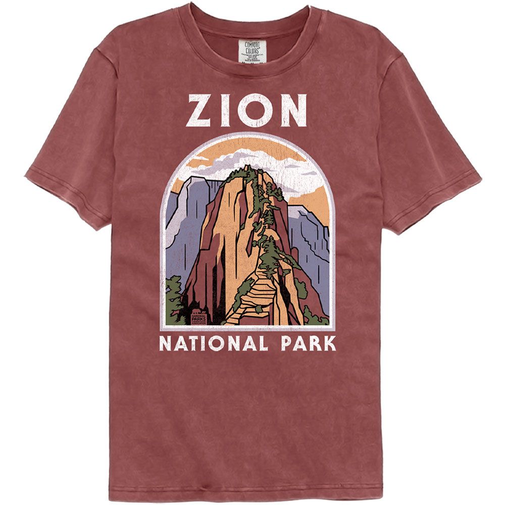 NPCA-ZION ANGELS LANDING-BRICK ADULT S/S COMFORT COLOR TSHIRT
