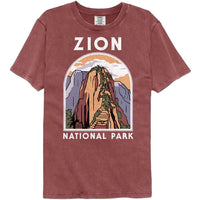 Thumbnail for NPCA-ZION ANGELS LANDING-BRICK ADULT S/S COMFORT COLOR TSHIRT