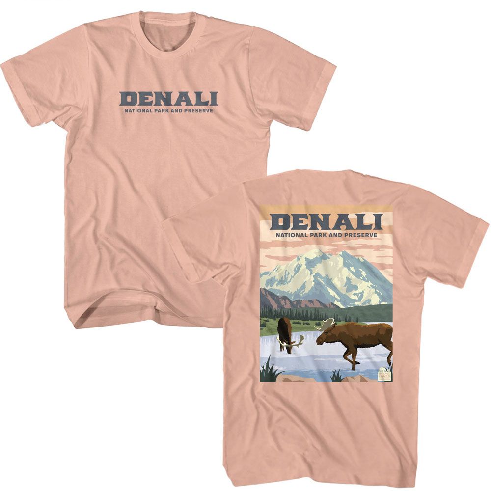 NPCA-DENALI POSTER ART-PEACH ADULT S/S TSHIRT