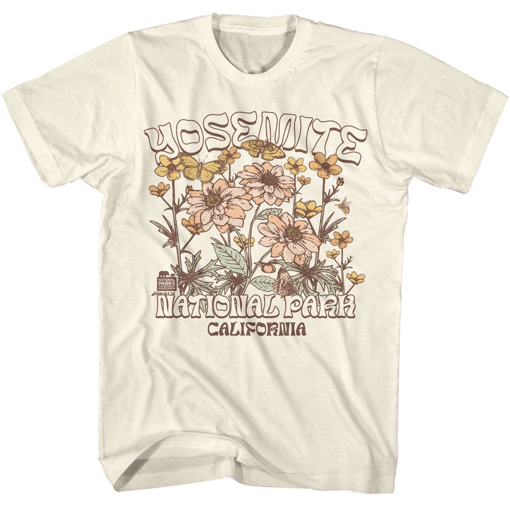 NPCA-YOSEMITE FLORAL-NATURAL ADULT S/S TSHIRT
