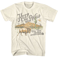 Thumbnail for NATIONAL PARKS-KEEP WEST WILD-NATURAL ADULT S/S TSHIRT