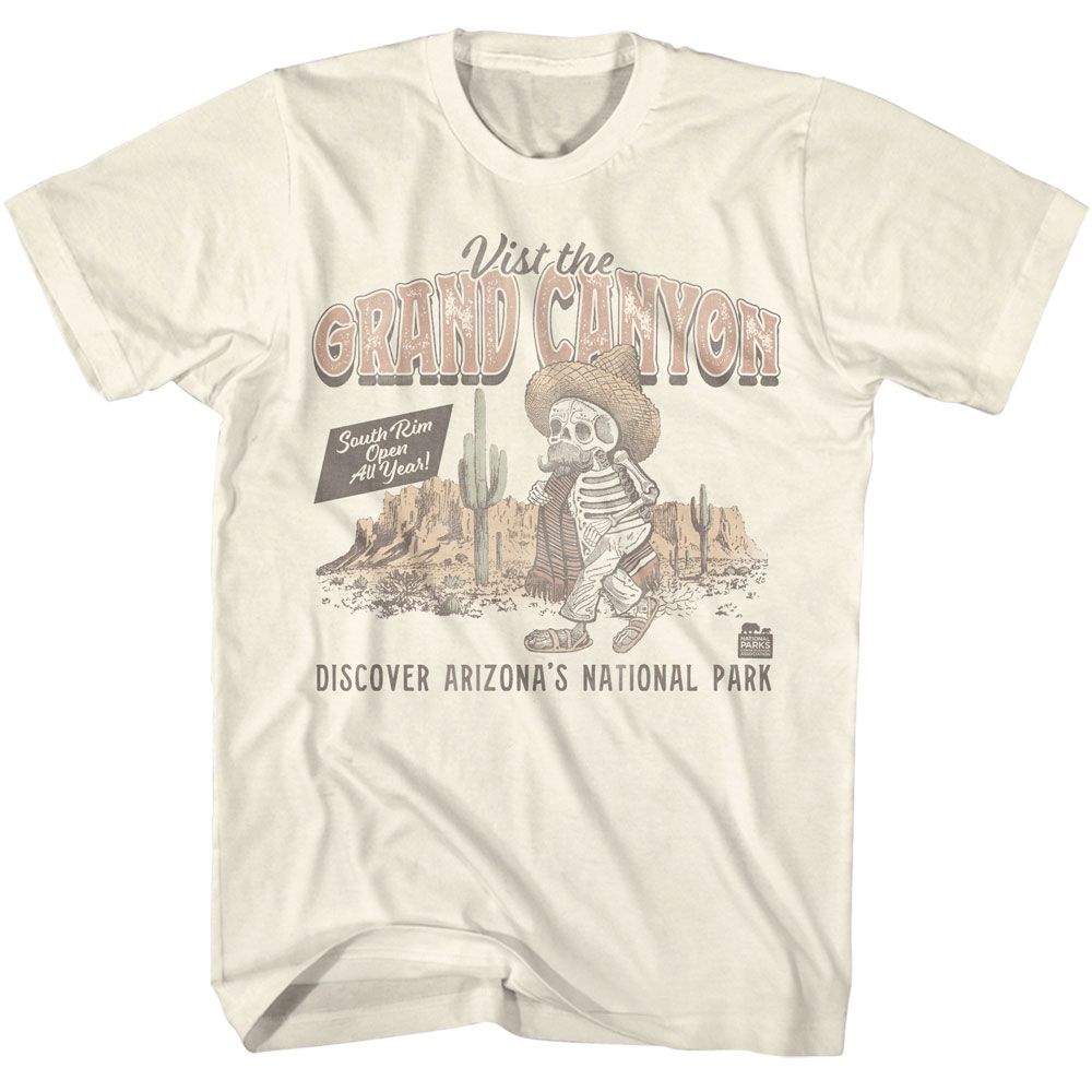NATIONAL PARKS-VISIT THE GRAND CANYON-NATURAL ADULT S/S TSHIRT