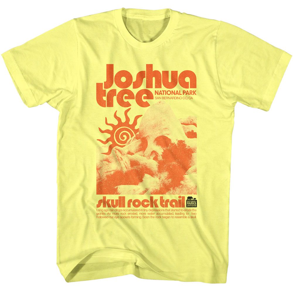 NPCA-JOSHUA TREE SKULL ROCK-YELLOW HEATHER ADULT S/S TSHIRT