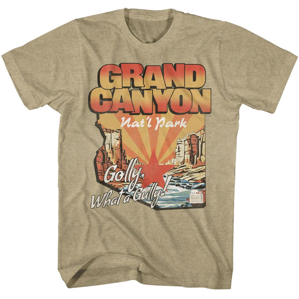 NPCA-WHAT A GULLY GRAND CANYON-KHAKI HEATHER ADULT S/S TSHIRT