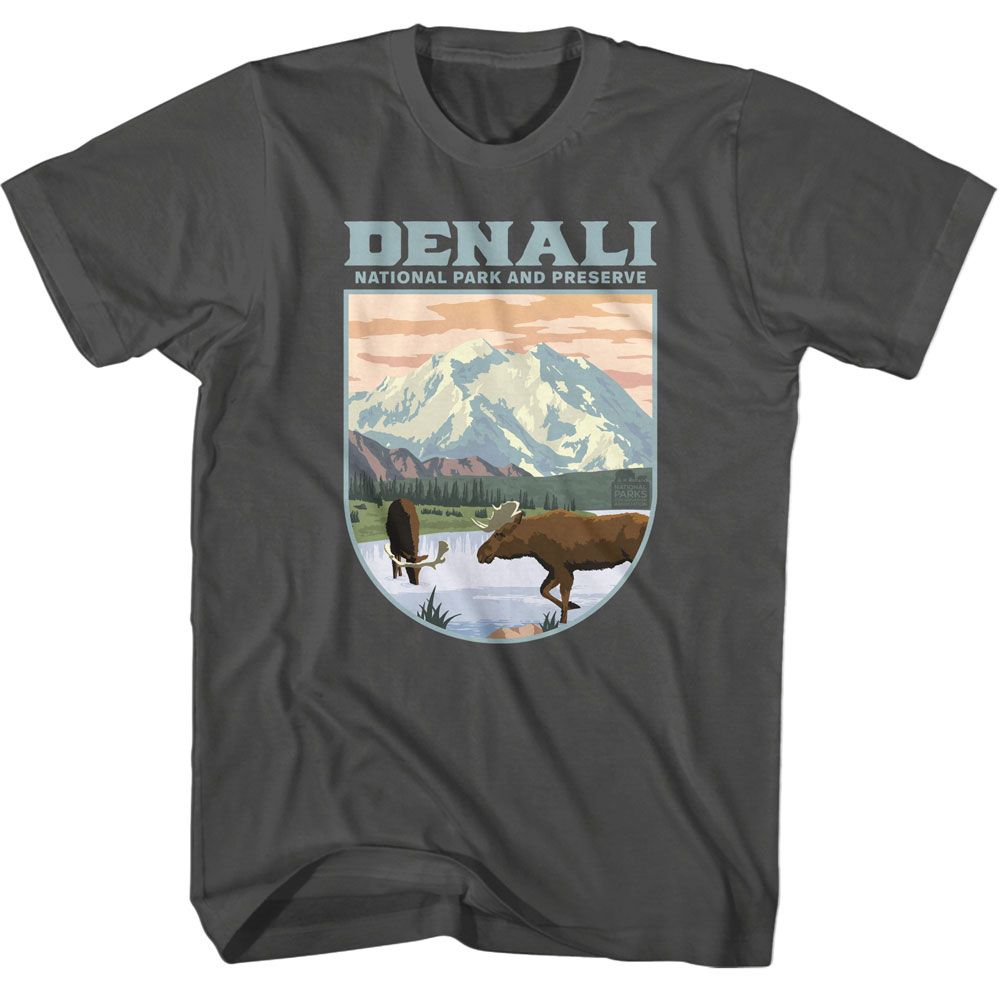 NPCA-DENALI LANDSCAPE SHAPE-SMOKE ADULT S/S TSHIRT