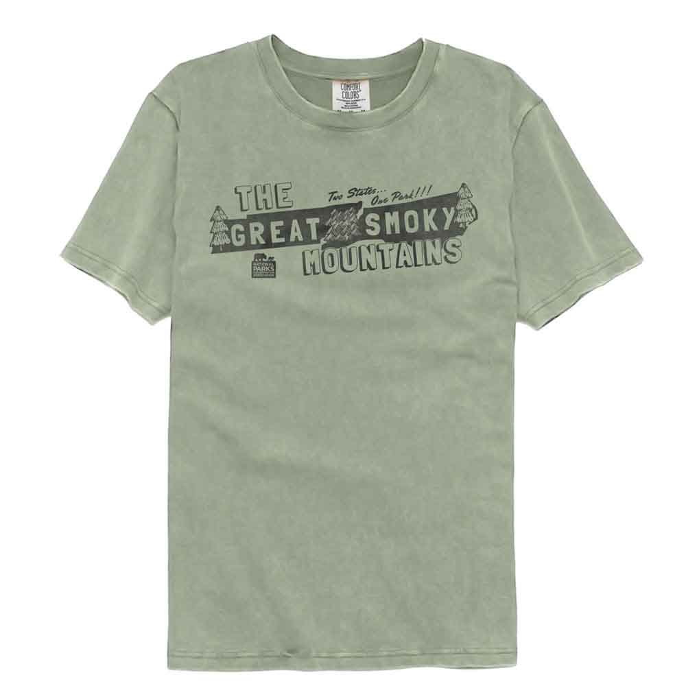 NPCA-SMOKY MTN NP TWO STATES-SANDSTONE ADULT S/S COMFORT COLOR TSHIRT