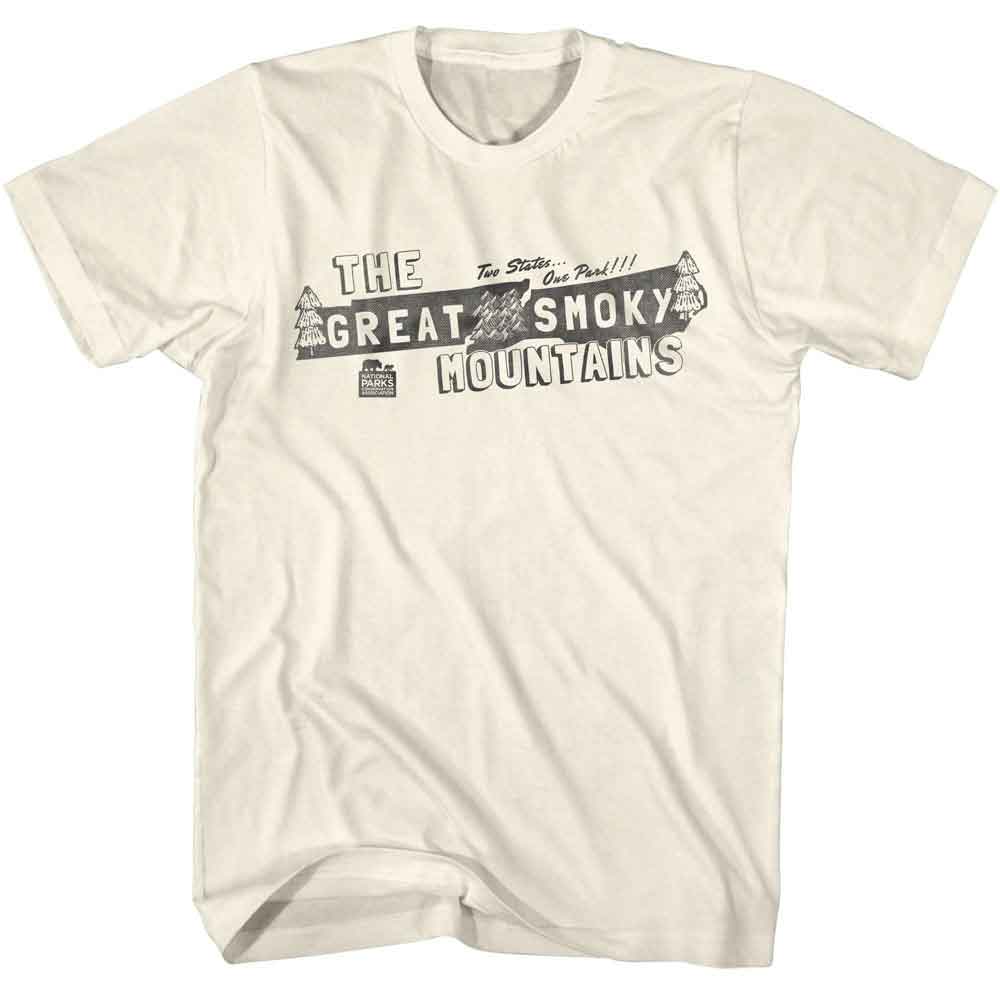 NATIONAL PARKS-TWO STATES ONE PARK-NATURAL ADULT S/S TSHIRT