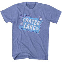 Thumbnail for NATIONAL PARKS-OREGONS CRATER LAKE NP-LIGHT BLUE HEATHER ADULT S/S TSHIRT