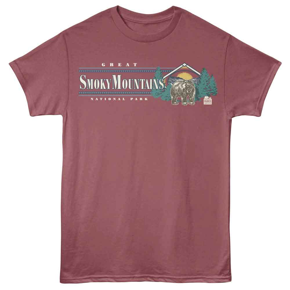 NPCA-SMOKY MOUNTAIN RETRO-ROUGE ADULT S/S TSHIRT