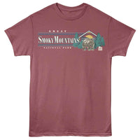 Thumbnail for NPCA-SMOKY MOUNTAIN RETRO-ROUGE ADULT S/S TSHIRT