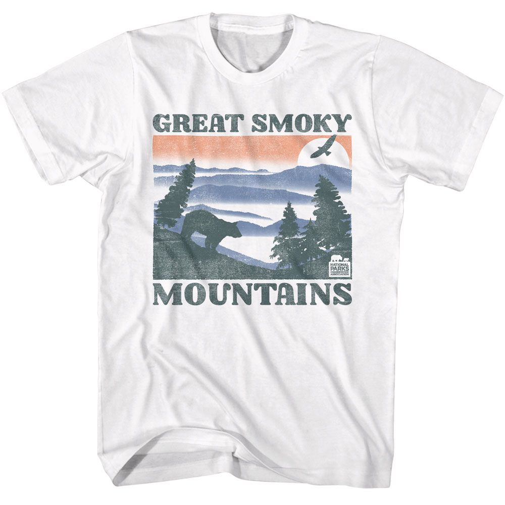 NPCA-GSM BEAR AND MTNS-WHITE ADULT S/S TSHIRT