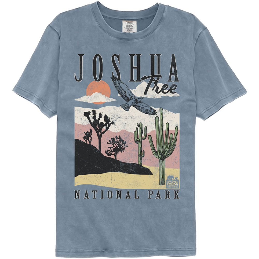 NPCA-JOSHUA TREE LANDSCAPE WITH CACTI-BLUE JEAN ADULT S/S COMFORT COLOR TSHIRT