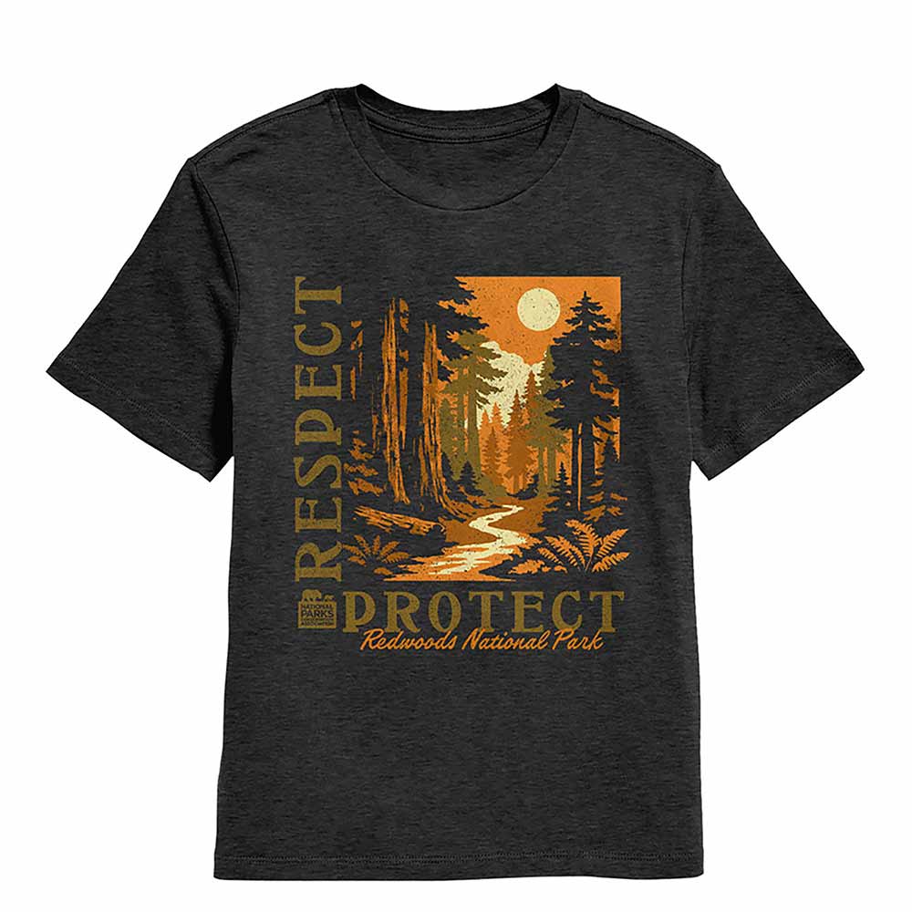 National Parks - Respect Protect Redwoods Youth T-Shirt