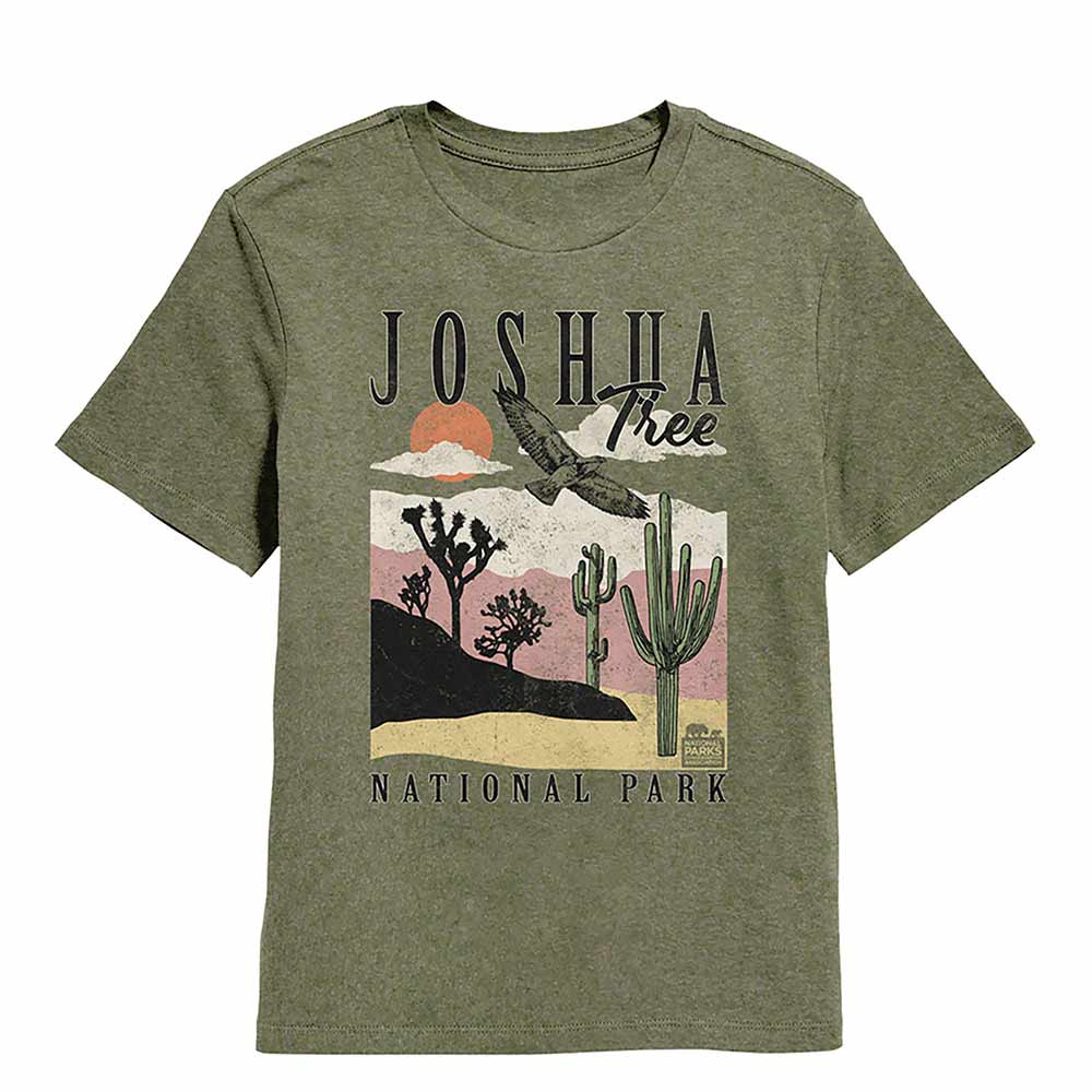 National Parks - Joshua Tree Landscape With Cacti Youth T-Shirt