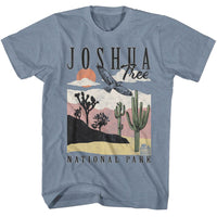 Thumbnail for NPCA-JOSHUA TREE LANDSCAPE W CACTI-INDIGO HEATHER ADULT S/S TSHIRT