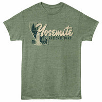Thumbnail for National Parks - Yosemite NP Cali Military Green Heather T-Shirt