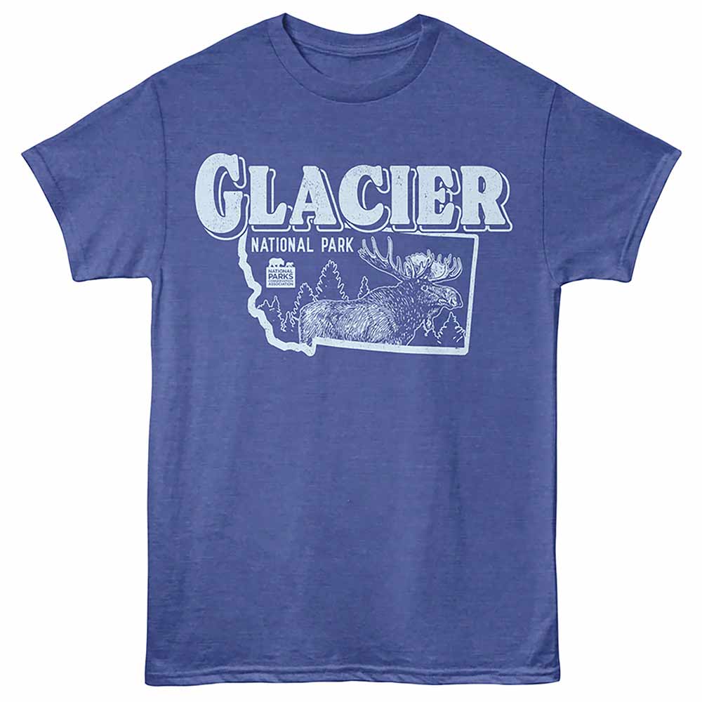 National Parks - Glacier NP Royal Heather T-Shirt