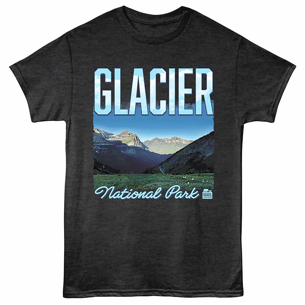 National Parks - Glacier NP Black Heather T-Shirt (5252)