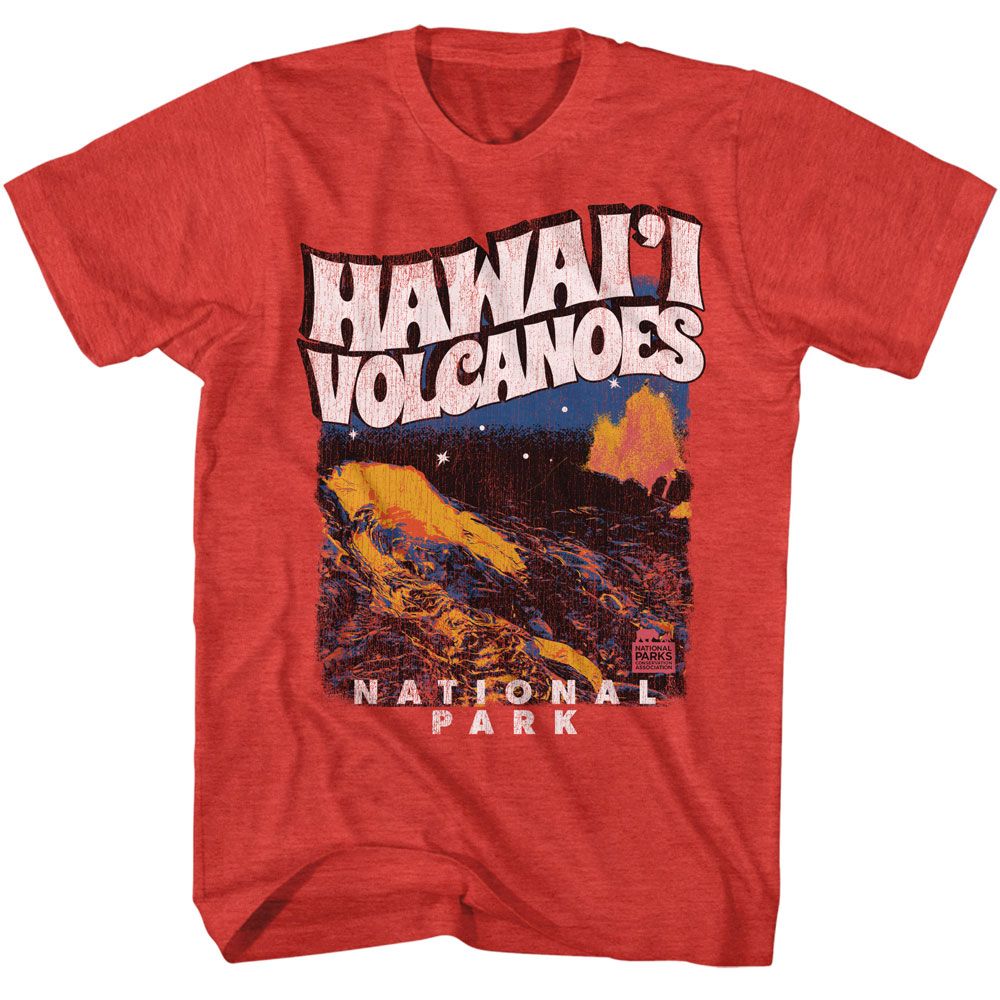 NPCA-HAWAII VOLCANOES-RED HEATHER ADULT S/S TSHIRT