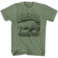 Thumbnail for NPCA-YELLOWSTONE BISON-MILITARY GREEN HEATHER ADULT S/S TSHIRT