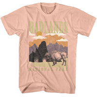 Thumbnail for NPCA-BADLANDS MINIMALIST LANDSCAPE-PEACH ADULT S/S TSHIRT