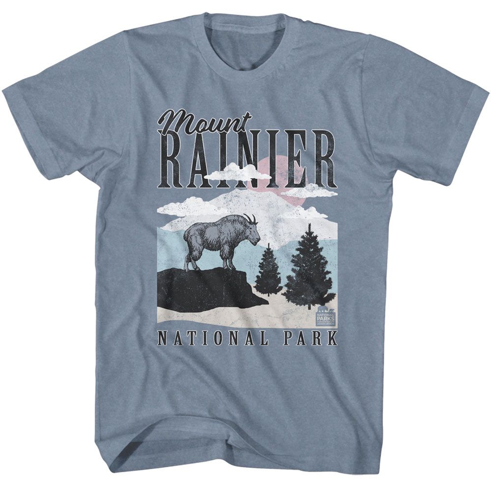 NPCA-RANIER MINIMALIST LANDSCAPE-INDIGO HEATHER ADULT S/S TSHIRT