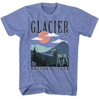 Thumbnail for NPCA-GLACIER NATIONAL PARK-LIGHT BLUE HEATHER ADULT S/S TSHIRT