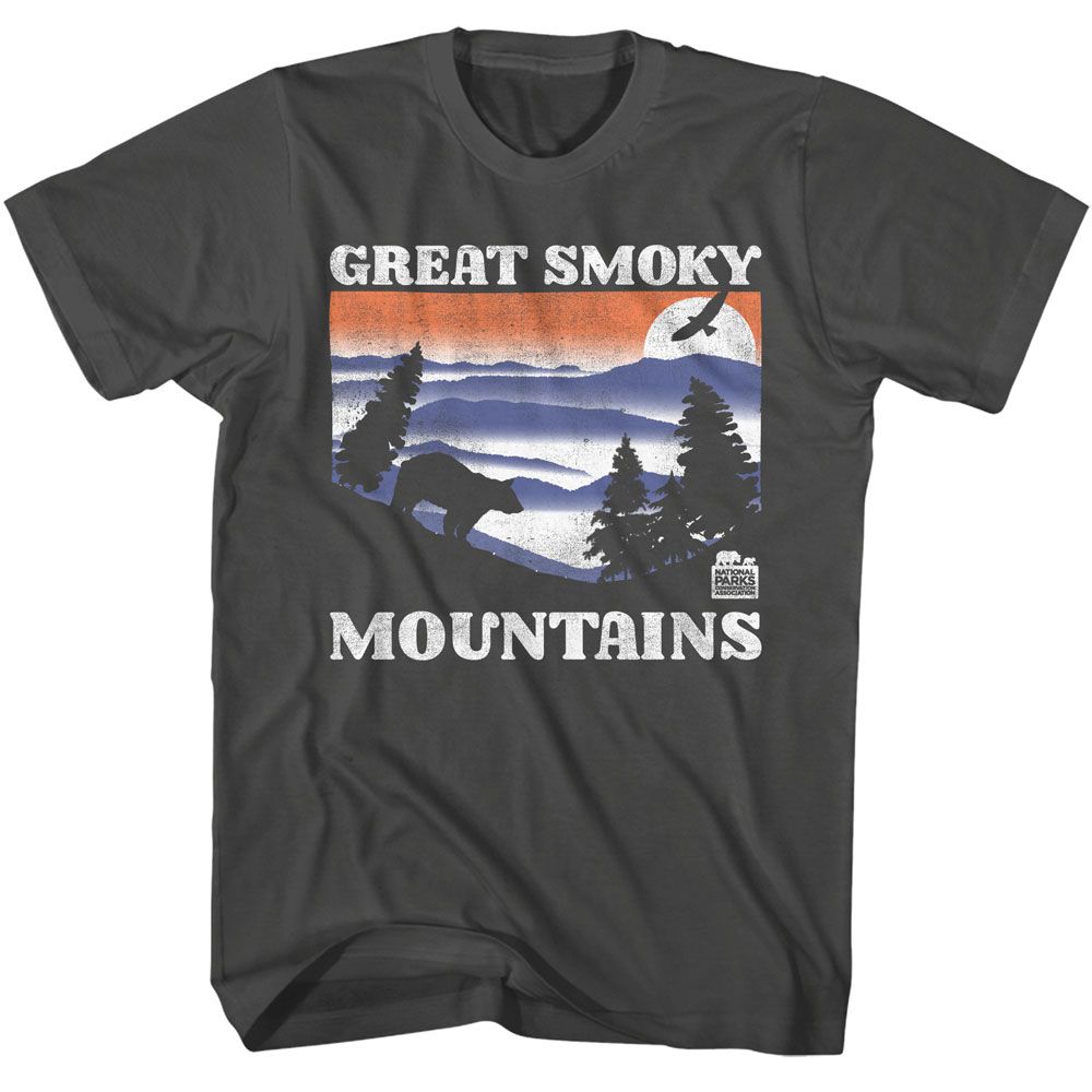 NPCA-GSM BEAR AND MTNS DARK-SMOKE ADULT S/S TSHIRT
