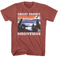 Thumbnail for NPCA-GSM BEAR AND MTNS LIGHT-TERRACOTTA ADULT S/S TSHIRT