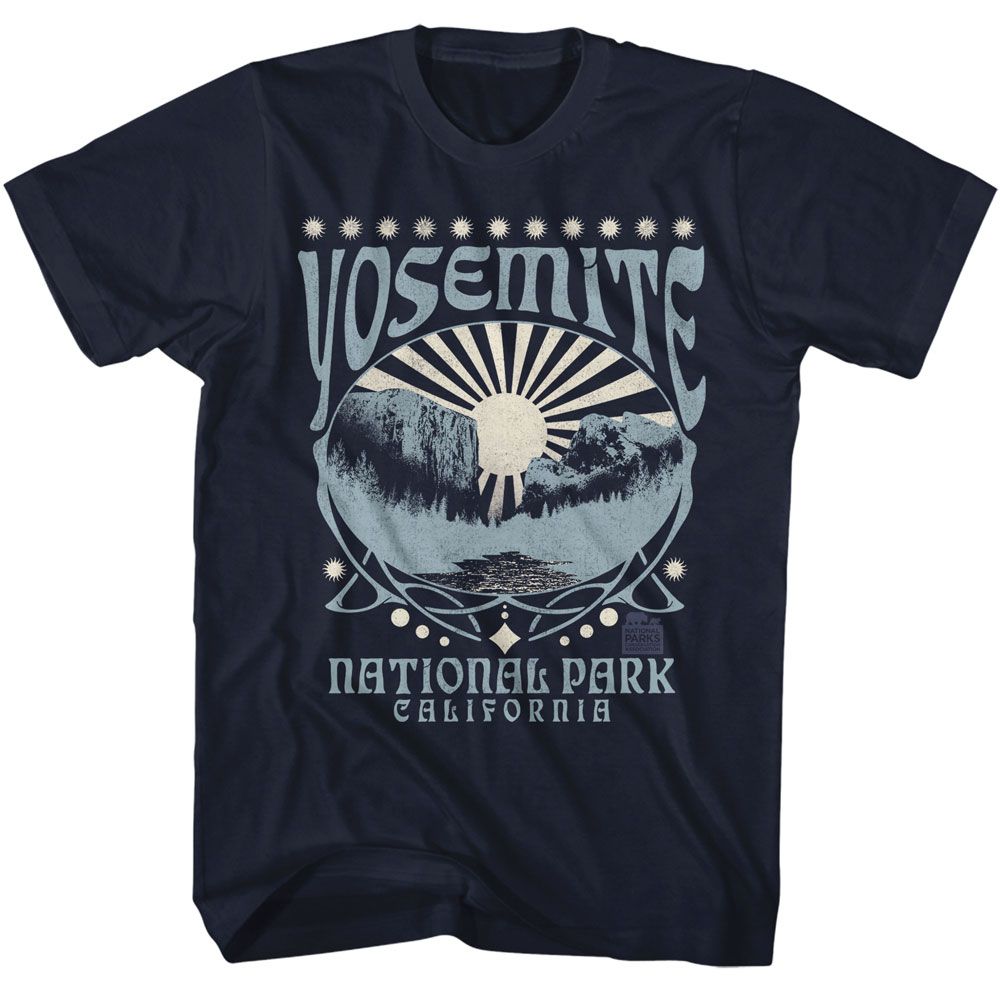 NPCA-YOSEMITE DECORATIVE OVAL DUO COLOR-NAVY ADULT S/S TSHIRT