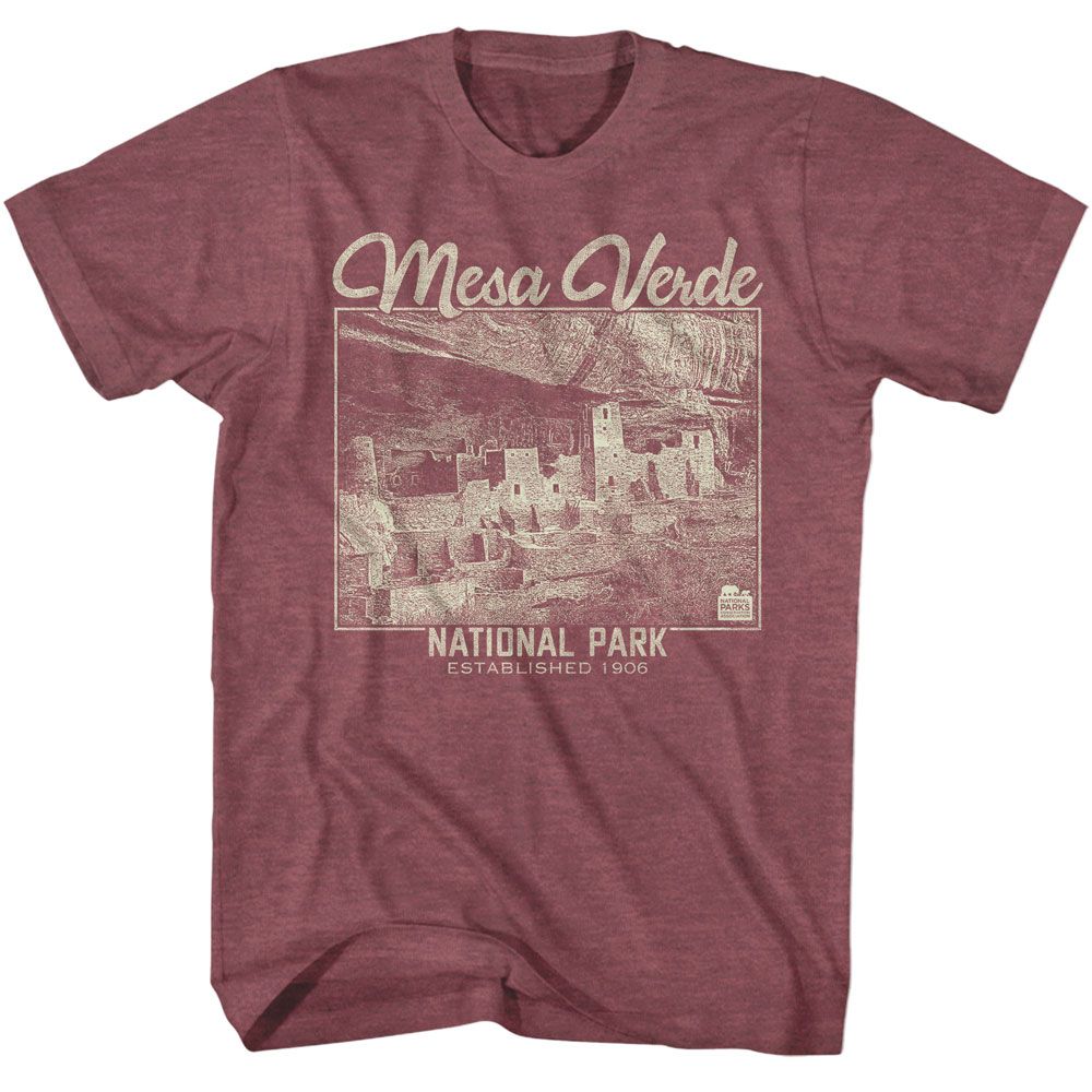 NPCA-MESA VERDE-VINTAGE MAROON HEATHER ADULT S/S TSHIRT