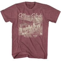 Thumbnail for NPCA-MESA VERDE-VINTAGE MAROON HEATHER ADULT S/S TSHIRT