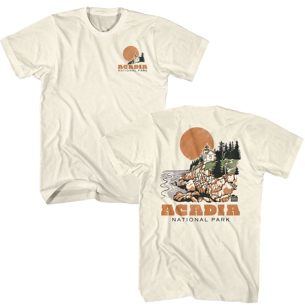 NPCA-ACADIA FRONT AND BACK-NATURAL ADULT S/S TSHIRT