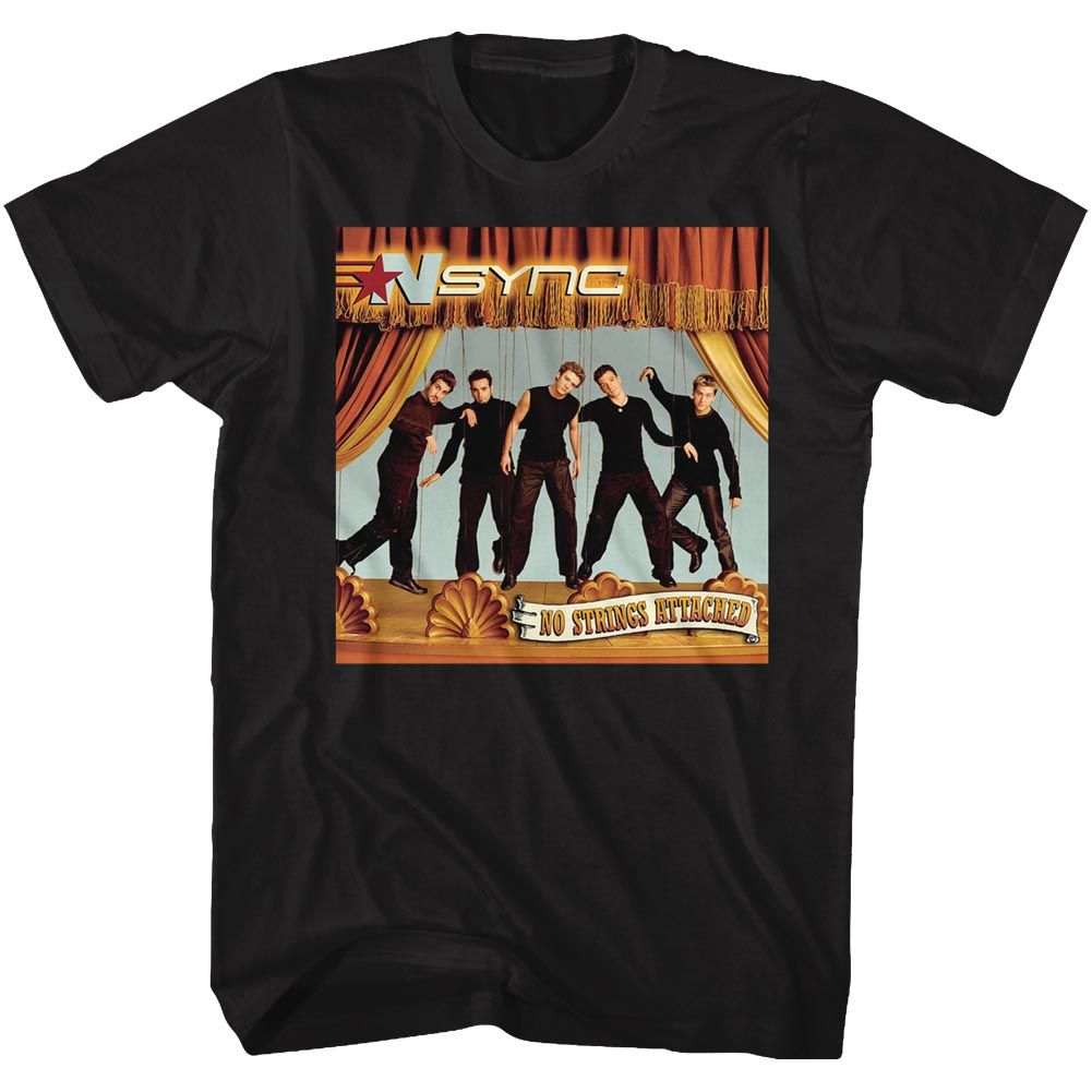 NSYNC-NO STRINGS-BLACK ADULT S/S TSHIRT