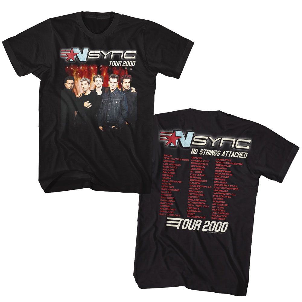 NSYNC-TOUR2000-BLACK ADULT S/S TSHIRT