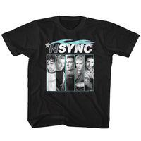 Thumbnail for NSYNC-BLUE FLAME-BLACK YOUTH S/S TSHIRT
