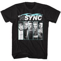 Thumbnail for NSYNC-BLUE FLAME-BLACK ADULT S/S TSHIRT