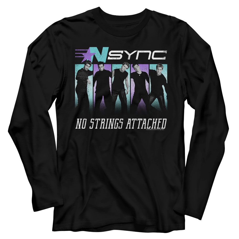 NSYNC-BLUE PURPLE-BLACK ADULT L/S TSHIRT