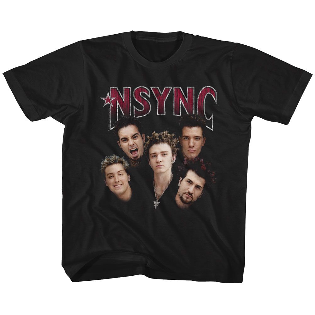 NSYNC-GROUP SHOT-BLACK YOUTH S/S TSHIRT