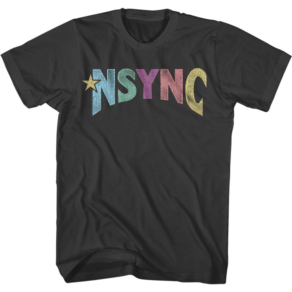NSYNC-MULTI COLOR LOGO-SMOKE ADULT S/S TSHIRT