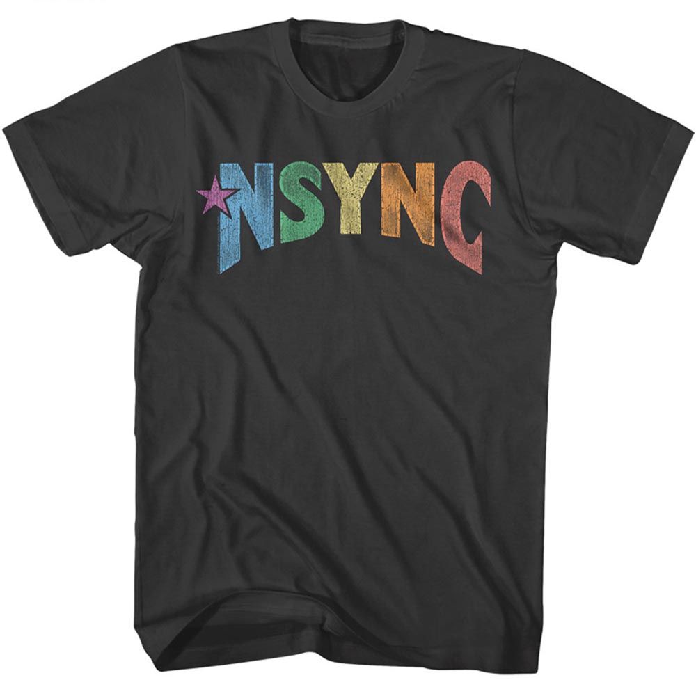 NSYNC-NSYNC MULTI COLOR LOGO2-SMOKE ADULT S/S TSHIRT