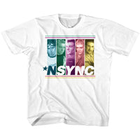 Thumbnail for NSYNC-NSYNC MULTICOLORED BOXES-WHITE YOUTH S/S TSHIRT