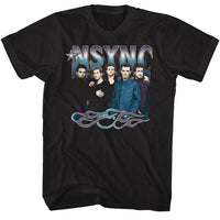 Thumbnail for NSYNC-NSYNC COOL TONES AND FLAMES-BLACK ADULT S/S TSHIRT