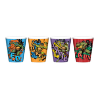 Thumbnail for TMNT Brick Names 4pc 1.5oz Plastic Mini Cup Set – 24 pc ppk ($3.50 each)