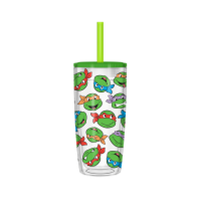TMNT Multi Face Pattern  20oz Spill Resistant Plastic Tumbler – 12 pc ppk ($5.75 each)