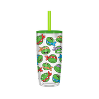 Thumbnail for TMNT Multi Face Pattern  20oz Spill Resistant Plastic Tumbler – 12 pc ppk ($5.75 each)
