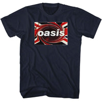 Thumbnail for OASIS-OASIS UNION JACK LOGO-NAVY ADULT S/S TSHIRT