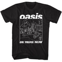 Thumbnail for OASIS-OASIS BE HERE NOW LINE ART-BLACK ADULT S/S TSHIRT