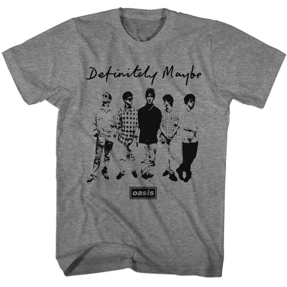 OASIS-OASIS DEFINITELY MAYBE-GRAPHITE HEATHER ADULT S/S TSHIRT