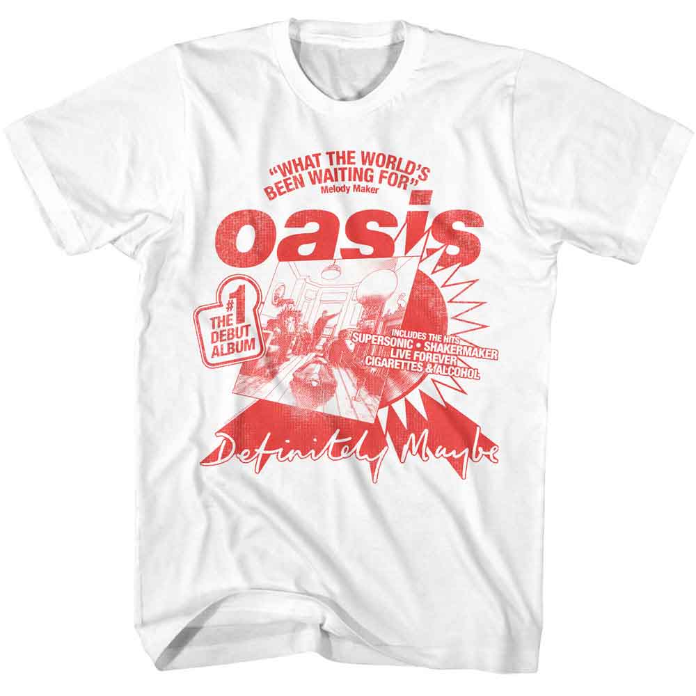 OASIS-OASIS DEBUT ALBUM-WHITE ADULT S/S TSHIRT